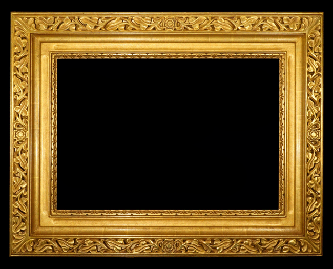 Hand carved gold frame